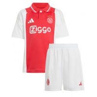 Camiseta Ajax Brian Brobbey #9 Primera Equipación Replica 2024-25 para niños mangas cortas (+ Pantalones cortos)